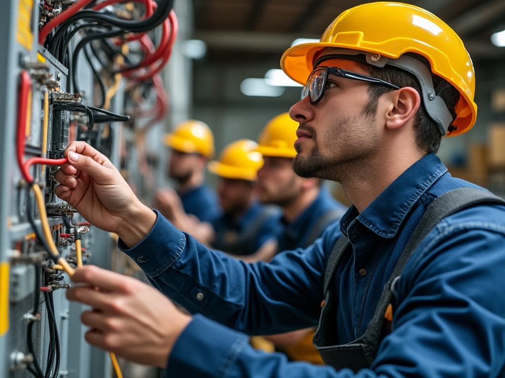 Professional tradesperson at work